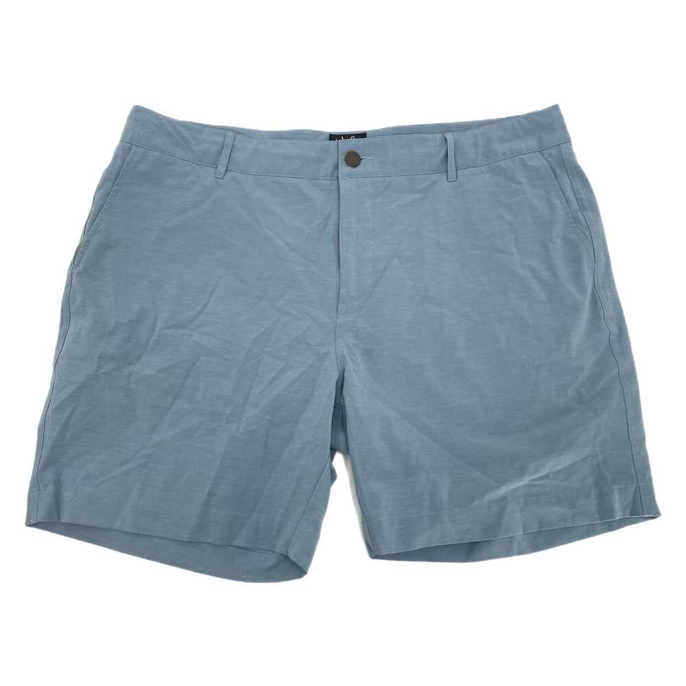 Faherty Blue Flat Front Shorts | Size 38 - Classic Comfort